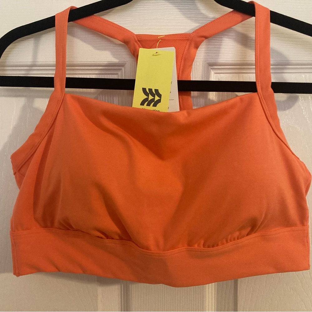 NWT All In Motion Light Support Coral Sports Bra